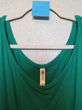 Seven7 Emerald Green Scoop Neck Tank Top